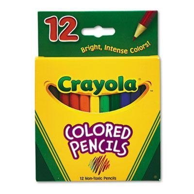 Crayola - 8 Pack - Short Barrel Colored Woodcase Pencils 3.3 Mm 12 Assorted Colors/Set 