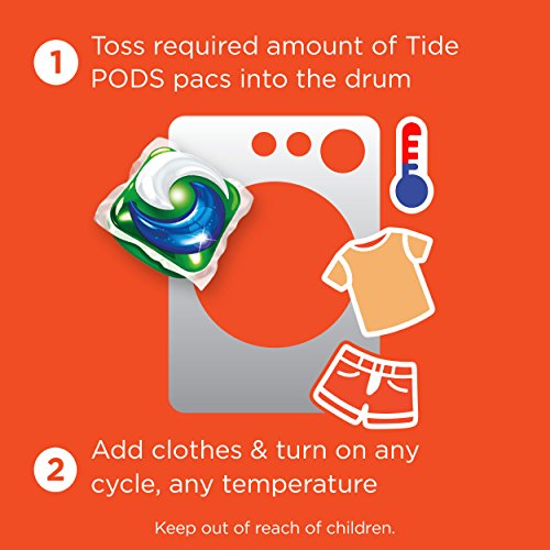 Tide PODS Plus Febreze Odor Defense Laundry Detergent Pacs, Active Fresh Scent, 61 Loads, Designed for Regular and HE Washers thumbnail