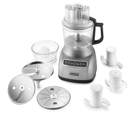 KitchenAid KFP0924CU 9-Cup Food Processor with ExactSlice System and French Fry Disc - Contour Silver