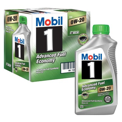 Mobil 1 Advanced Full Economy Full Synthetic Motor Oil 0W-20  1 Qt (6 Pack)