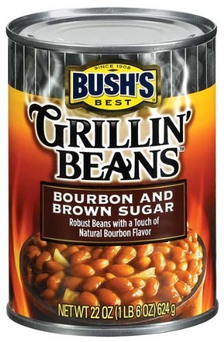 Bush's Best, Grillin' Beans, Bourbon & Brown Sugar, 22oz Can (Pack of 6) by Bush's