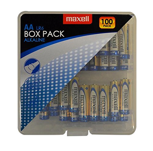 Maxell Alkaline LR6 AA Batteries Box Pack (100 Pack) thumbnail