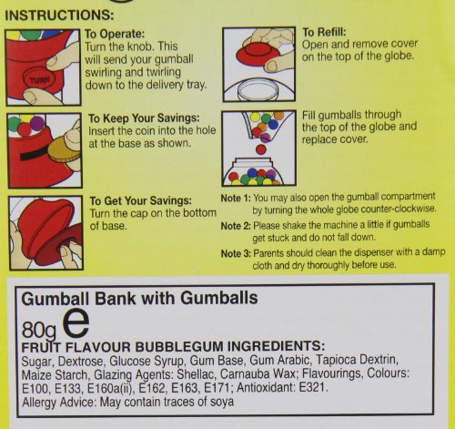 Dubble Bubble 9-inch Gumball Machine(Pack of 3)