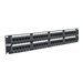 TRENDnet TC-P48C6 48 Port Cat6 Unshielded Patch Panel with Rackmount for Gigabit Applications  Black