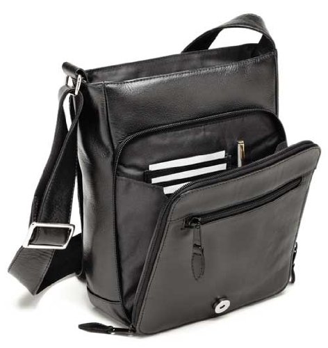 Bugatti-sedona Nicola Top Grain Leather Shoulder Bag W/iPad Pocket