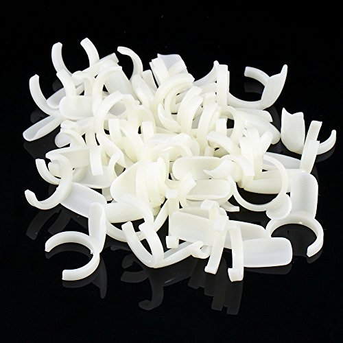50pcs UV Gel Plate Color Pops Display Nail Art Ring Style Nail Tips