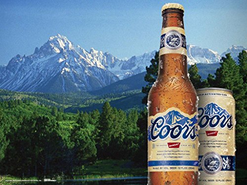 COORS LIGHT LAGER BEER - Advertisement Wall Poster Print - 30CM X 43CM Brand New