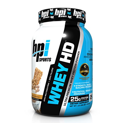 BPI Sports Whey-HD Ultra Premium Whey Protein Powder, Granola Crunch, 2 Pound thumbnail