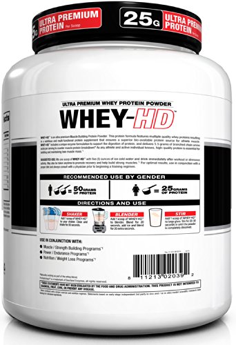 BPI Sports Whey-HD Ultra Premium Whey Protein Powder, Banana Marshmallow Pie, 4.98 Pound (Pack of 4) thumbnail