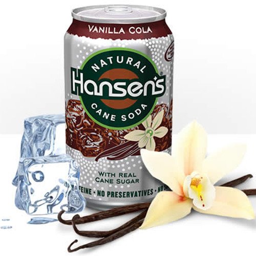 Hansen's Vanilla Cola 12 FL OZ (355ml) - 6 Cans