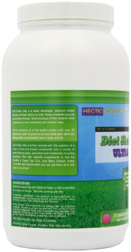 Hectic Lifestyles Diet Shake Ultra - 2Lbs - Strawberry Cream Diet Whey Protein Plus Cla/ Acai Berry/ L-Carnitine/ Green Tea thumbnail