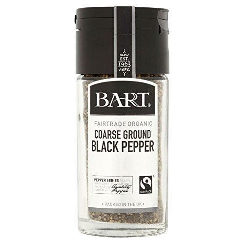 Bart Organic Fairtrade Coarse Ground Black Pepper (42g) - Pack of 6
