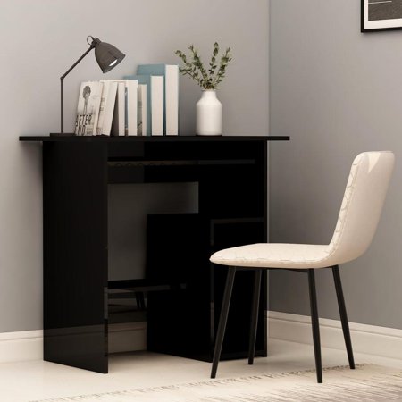 VidaXL Desk High Gloss Black 31.5 X17.7 X29.1  Chipboard 3252