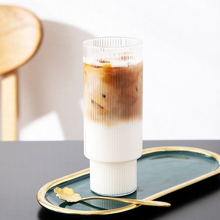 Double Wall Glass Coffee Cup-Insulated Clear Espresso Mocha Latte Tea Milk Water Cup Glasses Restaurant Glass High-value Ice Coffee Cup 350ml