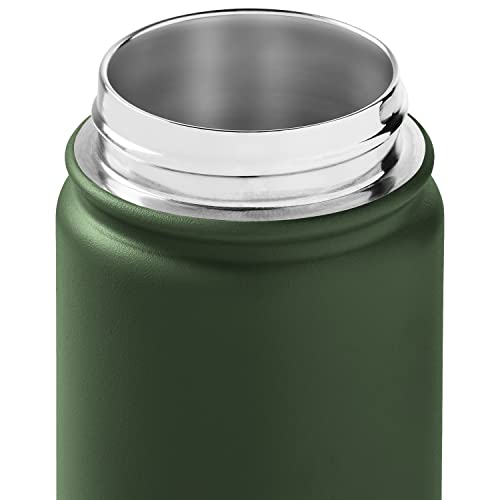 Retrospec Alder Insulated Water Bottle with Straw Lid & Handle Cap - Stainless Steel Wide Mouth Double-Wall Vacuum Insulated Thermos - BPA Free Leakpr thumbnail