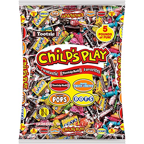 Tootsie Roll Child's Play Favorites, Funtastic Candy Variety Mix Bag, Peanut Free, Gluten Free, 5 Pounds