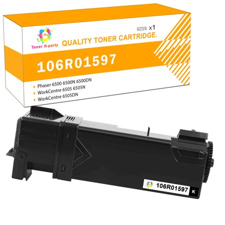 Toner H-Party Compatible Toner Cartridge Replacement for Xerox 106R01597 Use with Xerox Phaser 6500 6500N 6500DN  WorkCentre 6505 6505N 6505D Printer 