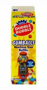 Dubble Bubble Gum Ball Refill Carton 454 G
