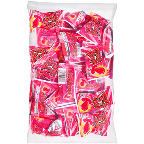 Ring Pop Individually Wrapped Pink Strawberry Bulk Lollipop Easter Pack - 30 Count Strawberry Flavored Lollipop Suckers - Fun Candy for Easter Decorat thumbnail
