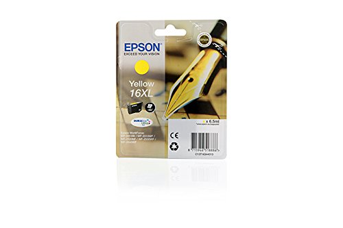 Original Epson C13T16344010 / T1634 Ink (Yellow, Volume 6.50 Ml) for Workforce WF 2010, WF 2510, WF 2520, WF 2530, WF 2540