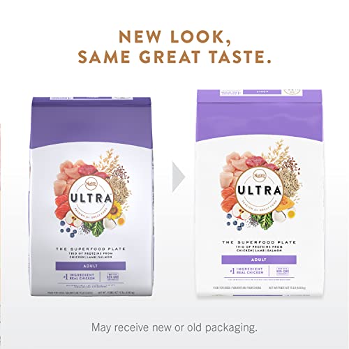 NUTRO ULTRA Adult High Protein Natural Dry Dog Food with a Trio of Proteins from Chicken, Lamb and Salmon, 15 Lb. Bag thumbnail