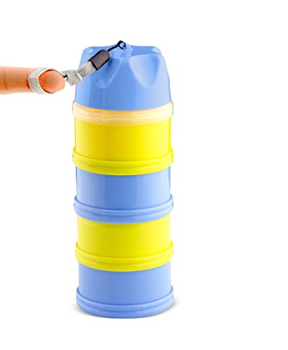 Tootsy Boo Formula Milk Powder Dispenser and Snack Container ? up to 4 Feedings ? Complete Separation of Formula Between Compartments ? Straps on to B thumbnail