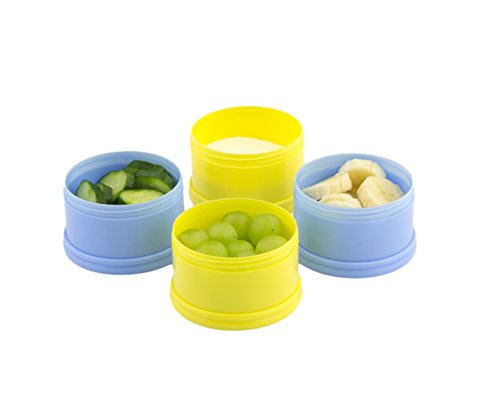 Tootsy Boo Formula Milk Powder Dispenser and Snack Container ? up to 4 Feedings ? Complete Separation of Formula Between Compartments ? Straps on to B thumbnail