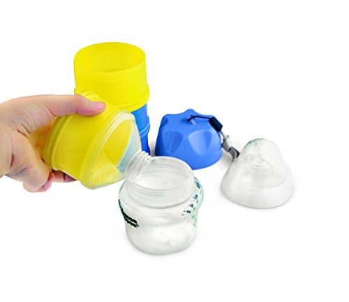 Tootsy Boo Formula Milk Powder Dispenser and Snack Container ? up to 4 Feedings ? Complete Separation of Formula Between Compartments ? Straps on to B thumbnail