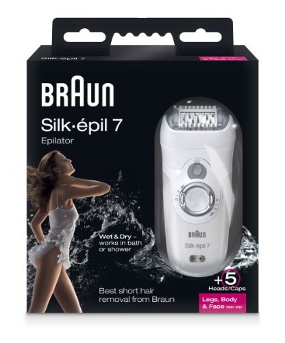 Braun Silk-épil 7 7681 Wet and Dry Cordless Epilator with 5 Attachments