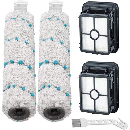 2 2787 Rouleaux Brosses Multi-surfaces Et 2 1866 Packs De Filtres Sous Vide Compatibles Avec L Aspirateur Bissell CrossWave Wireless Max 2554 2590 259