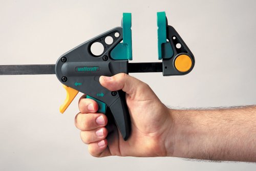 Wolfcraft 3456000 EHZ PRO One-Handed Clamp Span: 150mm Nosing: 65mm thumbnail