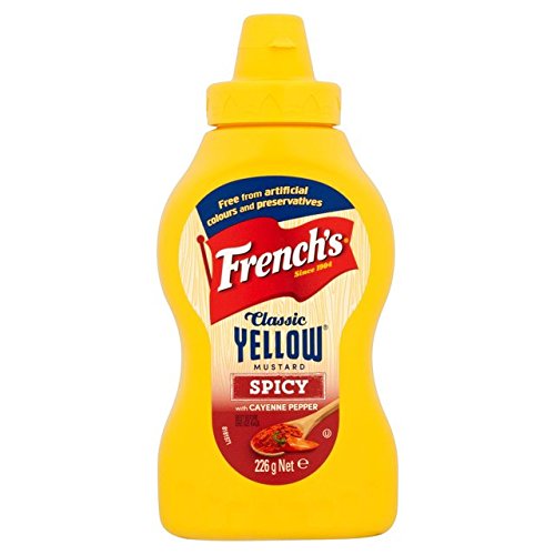 French's Classic Yellow Mustard Spicy with Cayenne Pepper 226g (Pack of 4)