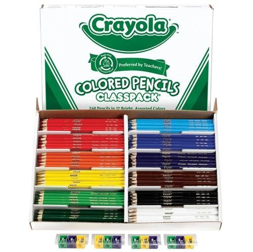 Colored Woodcase Pencil Classpack 3.3 Mm 12 Assorted Colors/Box by Crayola