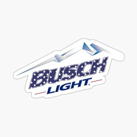 Busch Light Beer Logo American Flag Stars Sticker - Sticker Graphic - Auto  Wall  Laptop  Cell  Truck Sticker for Windows  Cars  Trucks