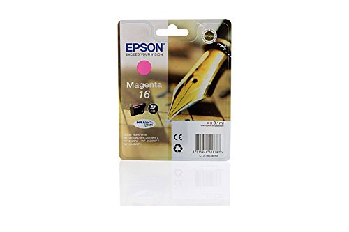 Original Epson C13T16234010 / T1623 Ink (magenta, Volume 3.10 Ml) for Workforce WF 2010, WF 2510, WF 2520, WF 2530, WF 2540
