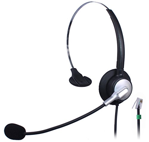 Wantek Wired Call Center Telephone Headset Headphone with Mic for NEC Aspire DT300 DSX Polycom 335 400 Avaya 1416 Aastra 6757i Mitel 5330 ShoreTel IP2