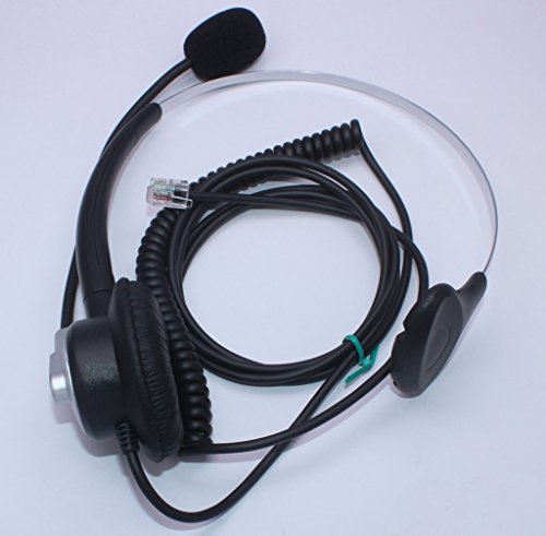 Wantek Wired Call Center Telephone Headset Headphone with Mic for NEC Aspire DT300 DSX Polycom 335 400 Avaya 1416 Aastra 6757i Mitel 5330 ShoreTel IP2 thumbnail