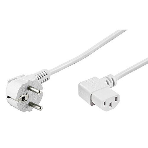 Wentronic 96043 Power Cable - Power Cables (Female/Female, CEE7/7 Schuko, C13 Coupler, White)