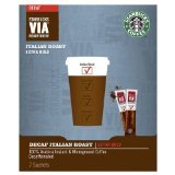 Starbucks VIA Italian Roast De-cafeineited 12 Sachets, Decaf