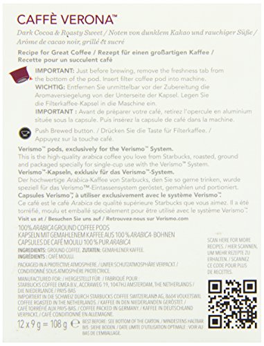 Starbucks Verismo by Starbucks Filter Coffee - Caffe Verona, 12 Ct Pod Pack, thumbnail