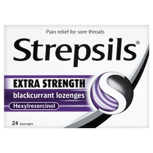 Strepsils Extra Triple Action Blackcurrant - 24 Lozenges