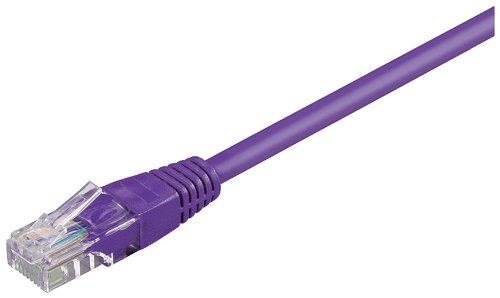 Wentronic Goobay - Netzwerkkabel - RJ-45 (M) Bis RJ-45 (M) - 25cm - UTP - CAT 5e - Geformt - Violett (95202)