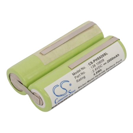 Cameron Sino 2000mAh Battery for 3M Centrimed  Sarnes 9602 Surgical Clipper Grundig 8875  8825  8835 Norelco 8890XL and Others