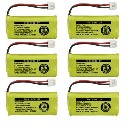 Kastar 6-Pack BT184342 / BT284342 Battery Replacement for 6110 6111 6113 6121 6122 6201 6204 6205 6209 6211 6215 6219 6221 6222 6225 6226 6228 6229 62