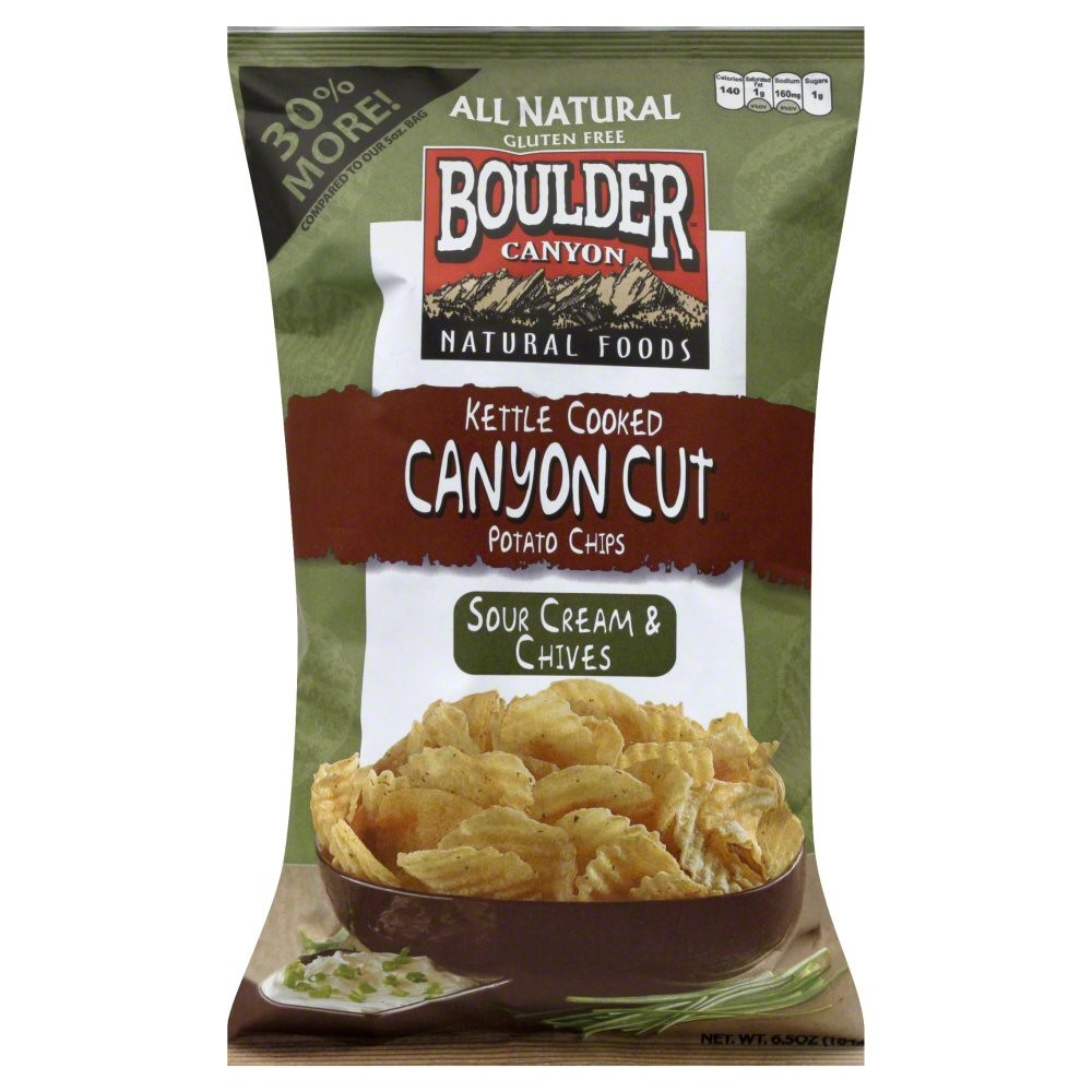 Boulder Canyon Kettle Cooked Potato Chips, Sour Cream & Chives, 6.5oz