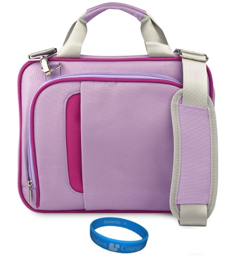 Acer Aspire 15.6 Inch Laptop Pin Carrying Case for Acer Aspire AS5734Z-4725 AS5532-5509 Acer EX5635-6897 (Purple-Pink) + SumacLife TM Wisdom Courage W