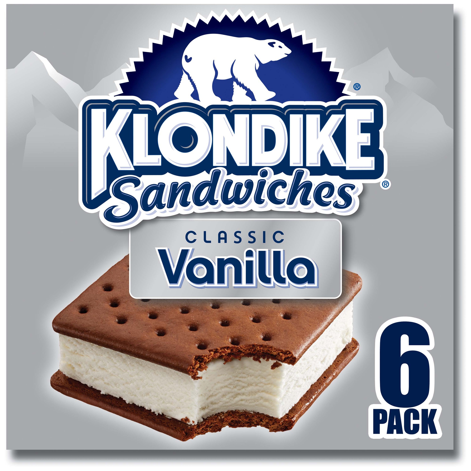 Klondike Ice Cream Sandwich - Vanilla, 6 Ct