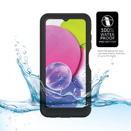 Photo 1 of Body Glove Tidal Waterproof Phone Case for Samsung Galaxy A03s - Black/Clear