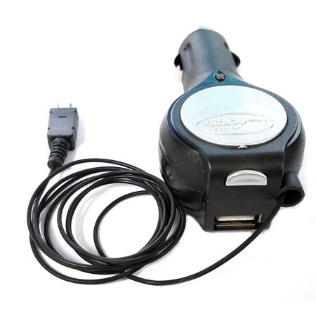 Importer520 Retractable Micro USB Vehicle Car Charger with USB Charging Port for HTC Windows Phone 8X HTC 6990 HTC Zenith (at & T  T-Mobile  Verizon)
