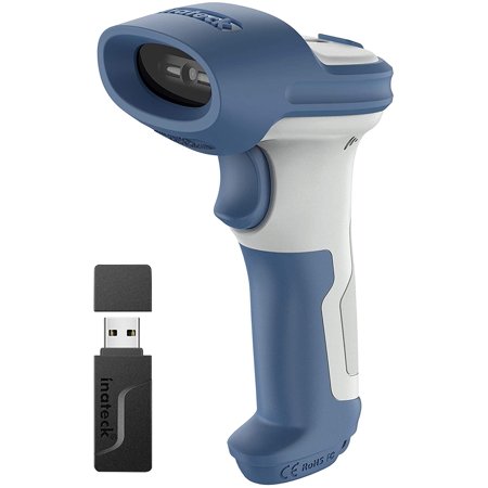 Inateck 1D 2D Wireless Barcode Scanner, Bluetooth 5.0 and 2.4Ghz Connection, USB 3 in 1, Support Reading Barcodes on Screen, BCST-73